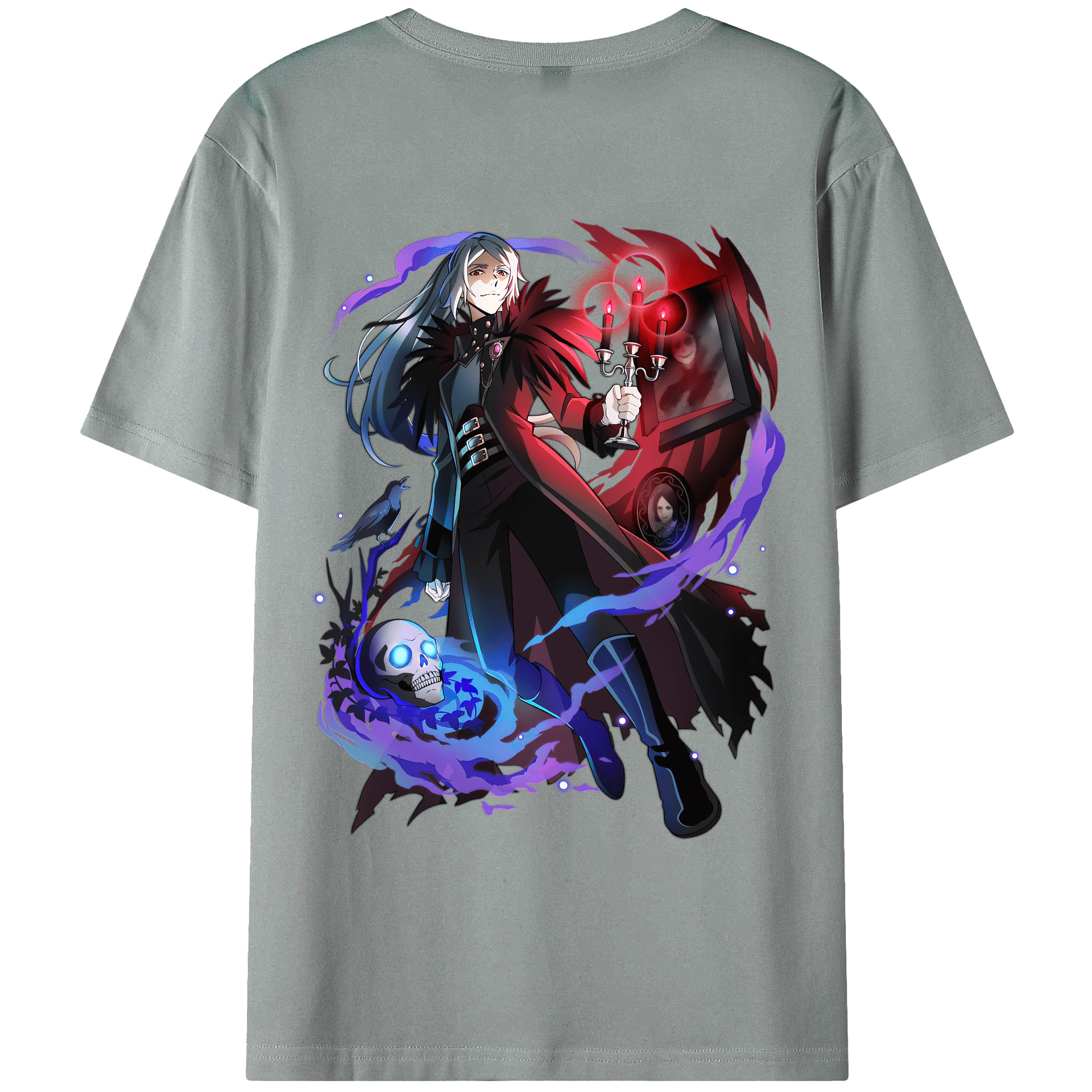 （画像用） 文豪ストレイドッグス Bungo Stray Dogs 綿100％ メンズ半袖Tシャツ（バックプリント） 通気性